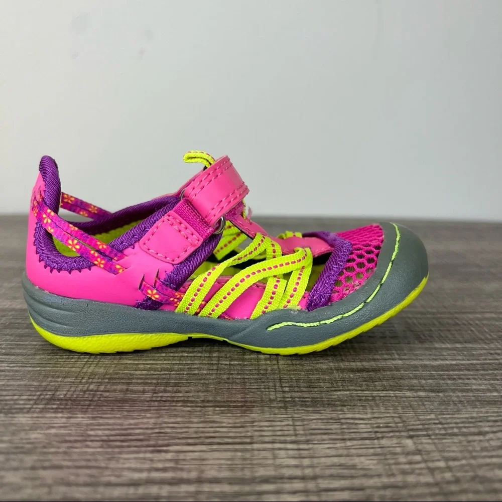 JAMBU Girls EVERLY Mesh Land and Water Ready‎ Fisherman Style Sandal Pink